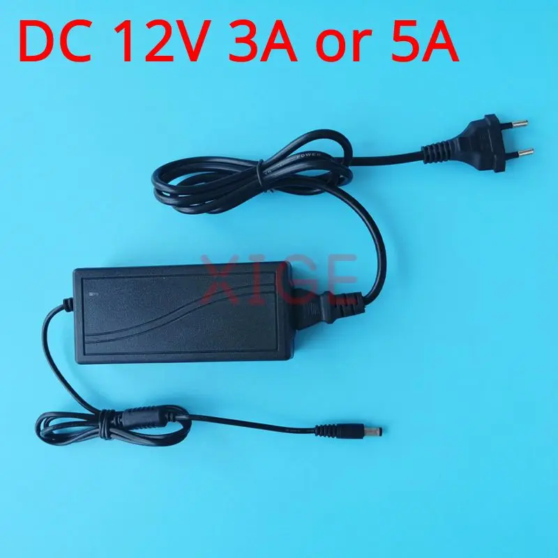 US/UK/EU Plug Cord DC 12V 3A Or 5A With Short Circuit Automatic Protection LCD Panel Standard Power Adapter For Controller Board