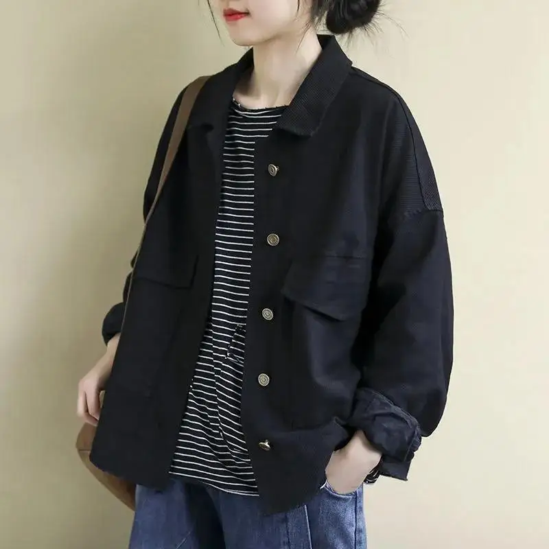 

Брендовое женское весенне-осеннее пальто Jaet Label с отделкой, модное пальто Sli ort, свободный крой, длинный воротник све