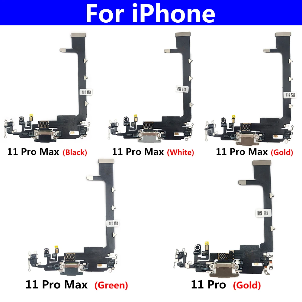 

5 Pcs USB Port Charger Dock Plug Connector Charging Board FLex Cable Mic Microphone Board For Iphone 11 Pro Max