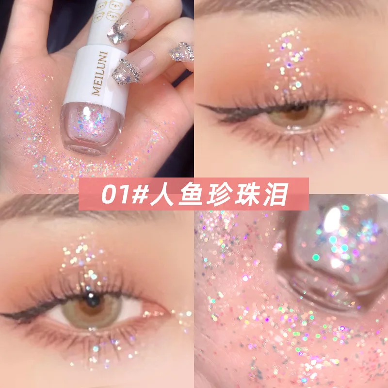 MEILUNI Ombretto liquido stellato Liquido lucido Glitter Paillettes Popping Ins A Tear