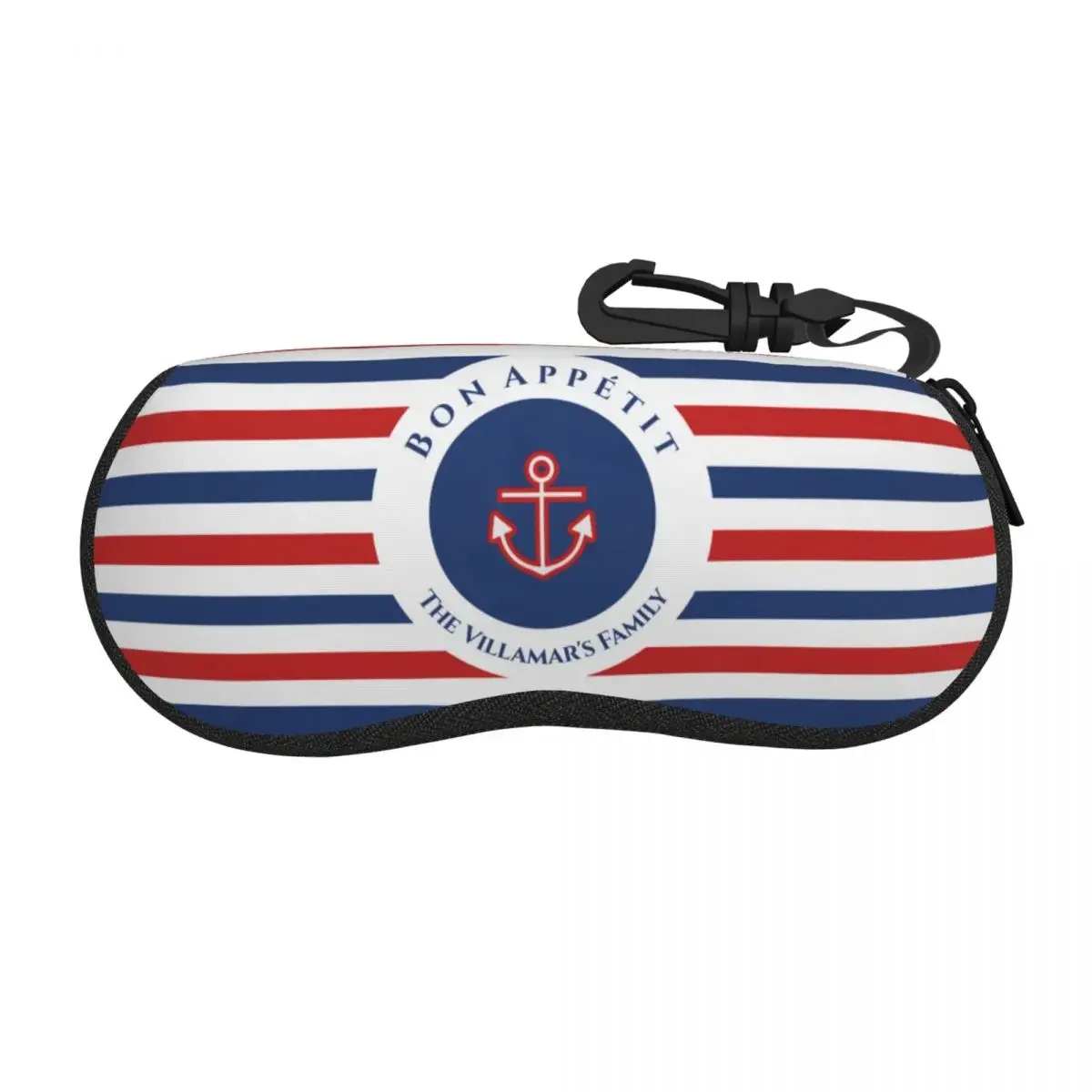 Custom Marine Stripes Nautical Anchor Glasses Case Fashion Shell Eyeglasses Case Sunglasses Box