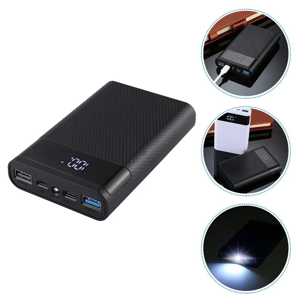 

18650 Case Rechargeable Outer Case Portable Diy Power Bank Box Led Indicator Durable Mobile