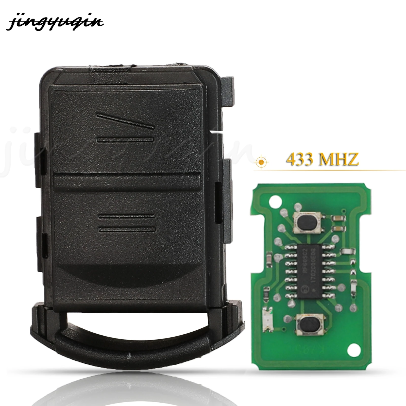 

jingyuqin 10pcs/lot 2 Buttons Remote Car Key Fob 433Mhz 5WK4 8668 For Vauxhall Opel Corsa C 2001-2007