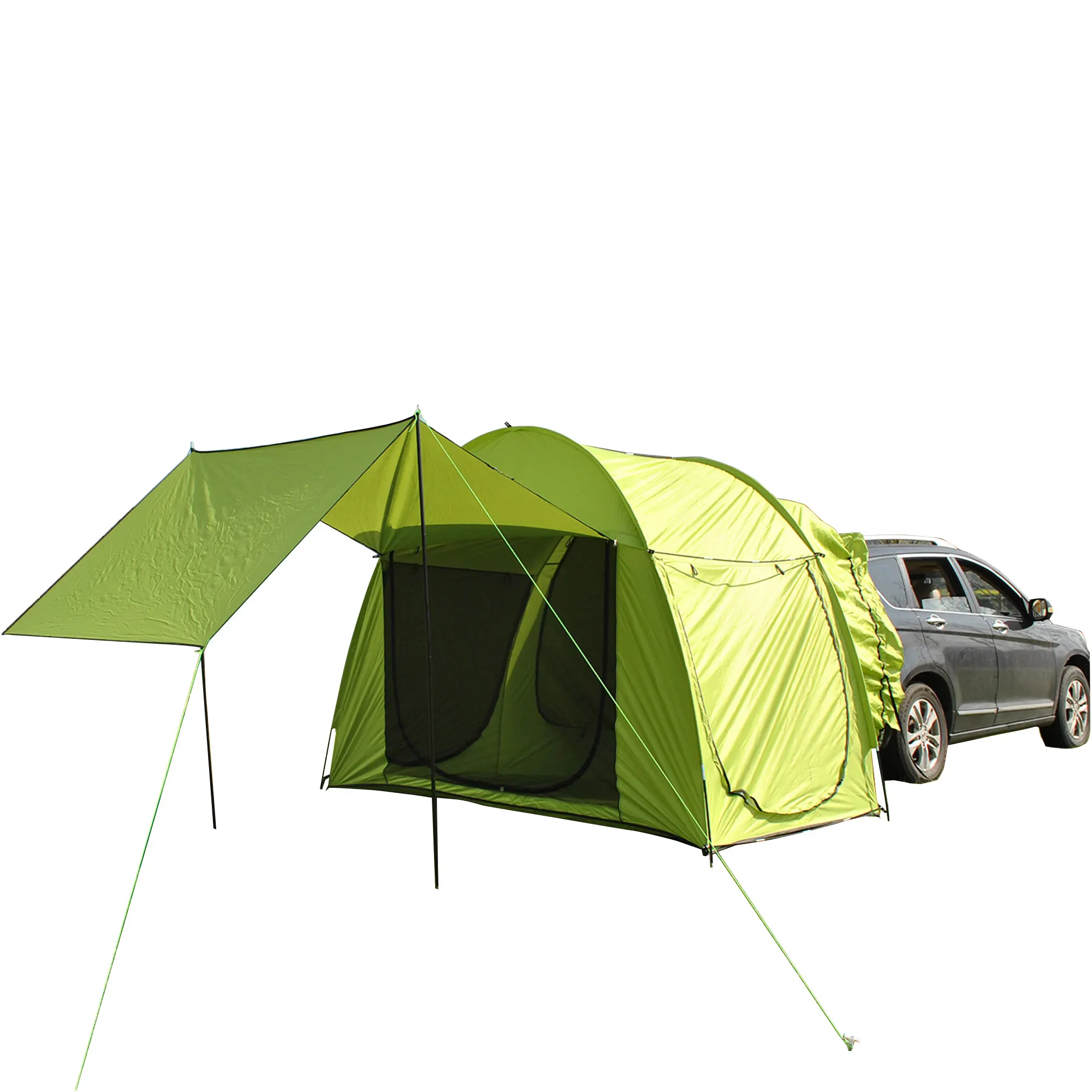 

Car Rear Tents for SUV Hatchback, Tailgate Tent for Camping, Large Awning, 2 Layer Doors with Mesh, 7 Feet Tall