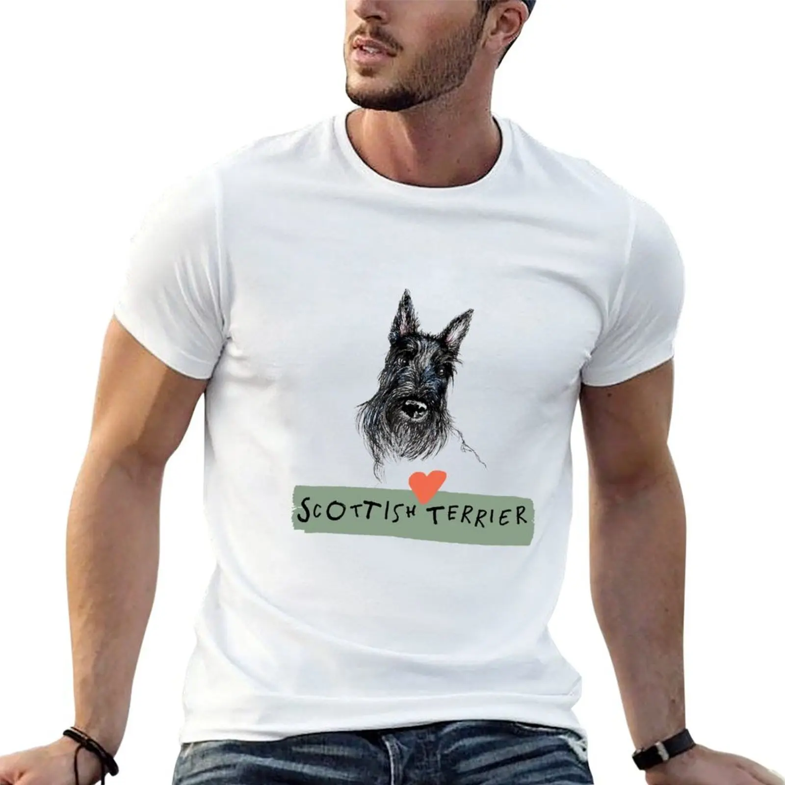 

Scottish Terrier The King T-Shirt t shirt man casual printed t shirts for man T-Shirt