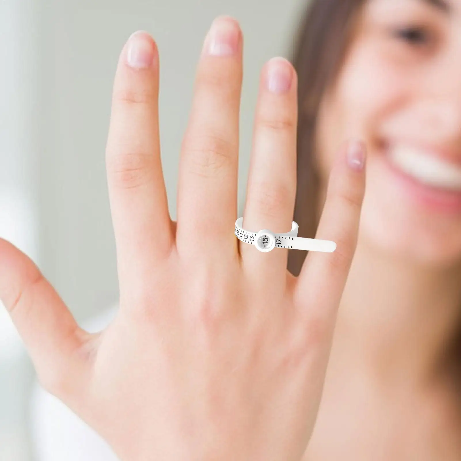 Professional Ring Size Measurement Tool Ring Sizer With Magnified Window Fashion Jewelry Measuring Tools 1-17 US Ring Size