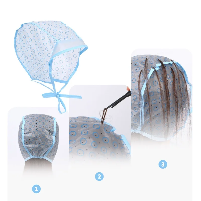 

1/3/5pcs/Set Hair Dye Cap Disposable hair styling special dyed hat With Plastic Hook Hairdressing Coloring Tools Perforated hat