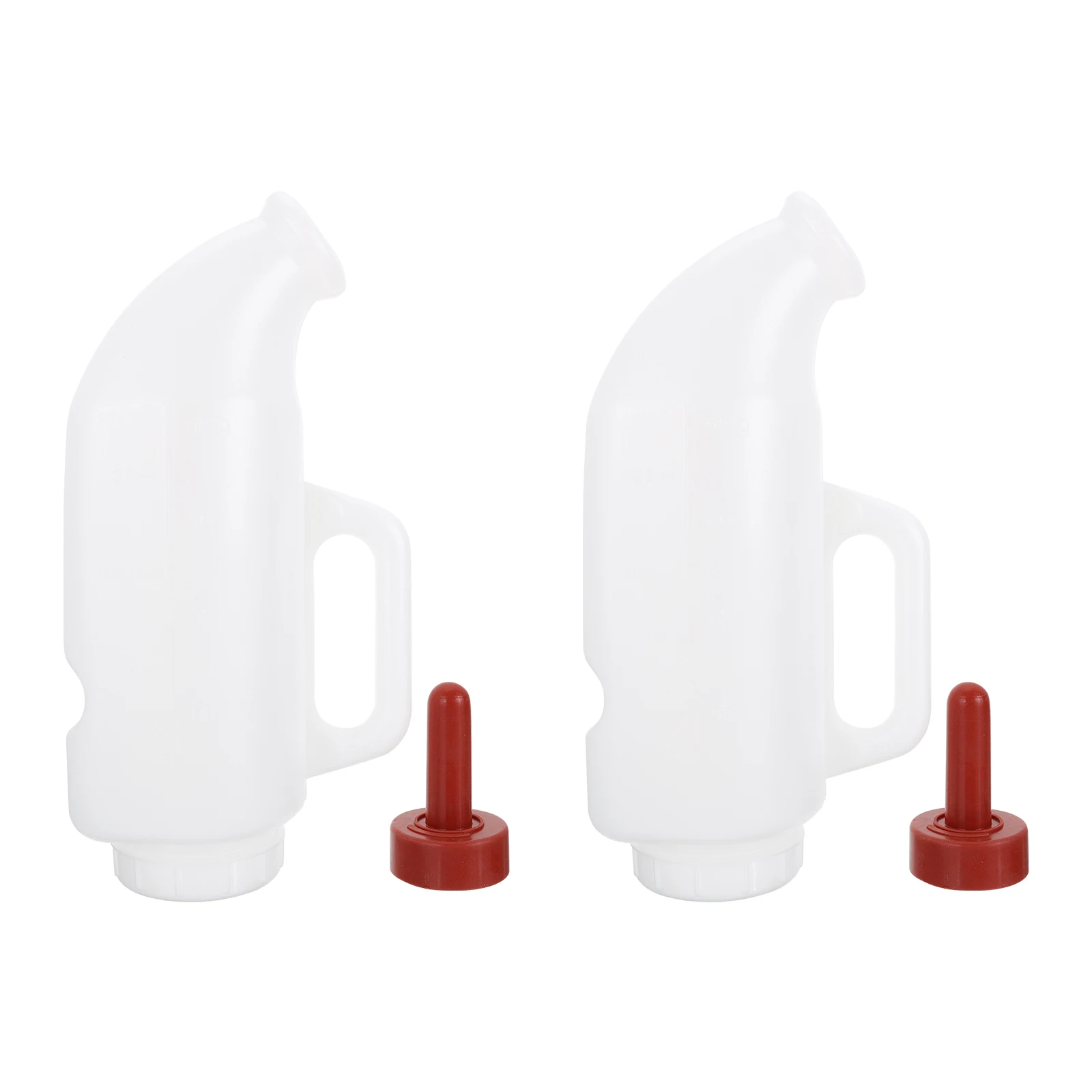 

2 set Calf Bottle 2L Horizontal Design Cow Pet Nursing Kit Nursing Bottles Sheep Piglet Feeding Pet Kit Plastic LeakProof