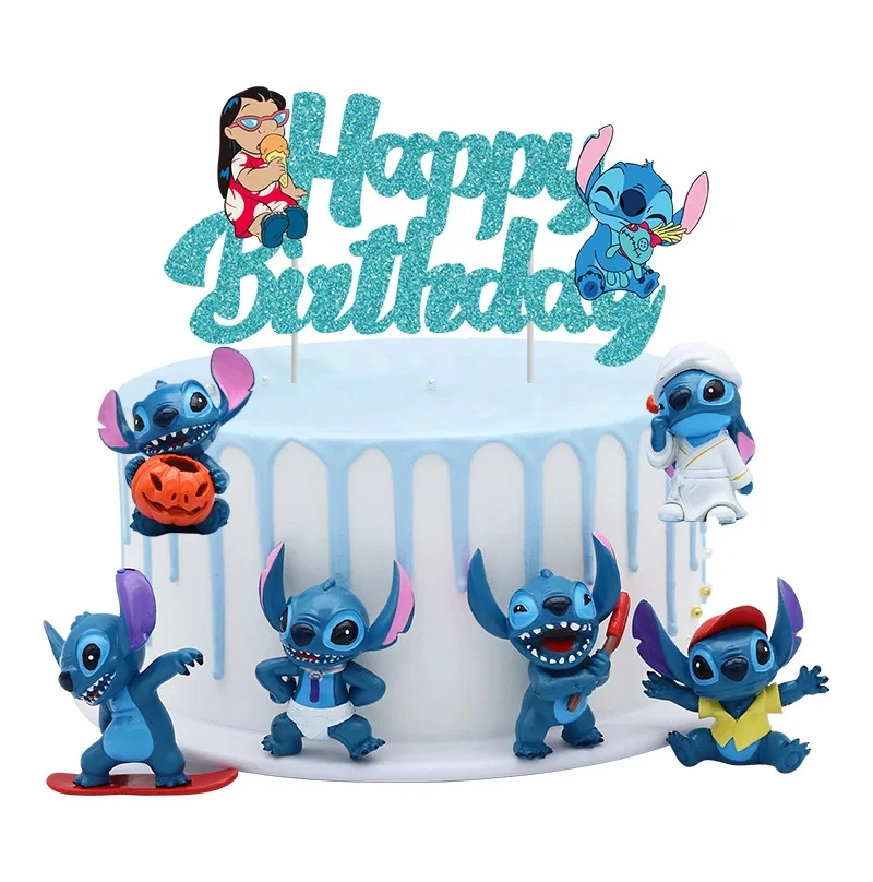 Lilo & point gâteau Topper point Cupcake support point gâteau décoration Cupcake Topper enfants filles garçons fête d'anniversaire fournitures