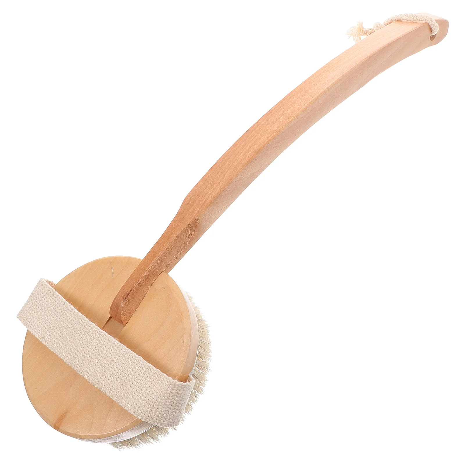 Long Handle Wooden Bath Brush Back Cleaning Scrub Nylon Silk Lotus Tree Exfoliating