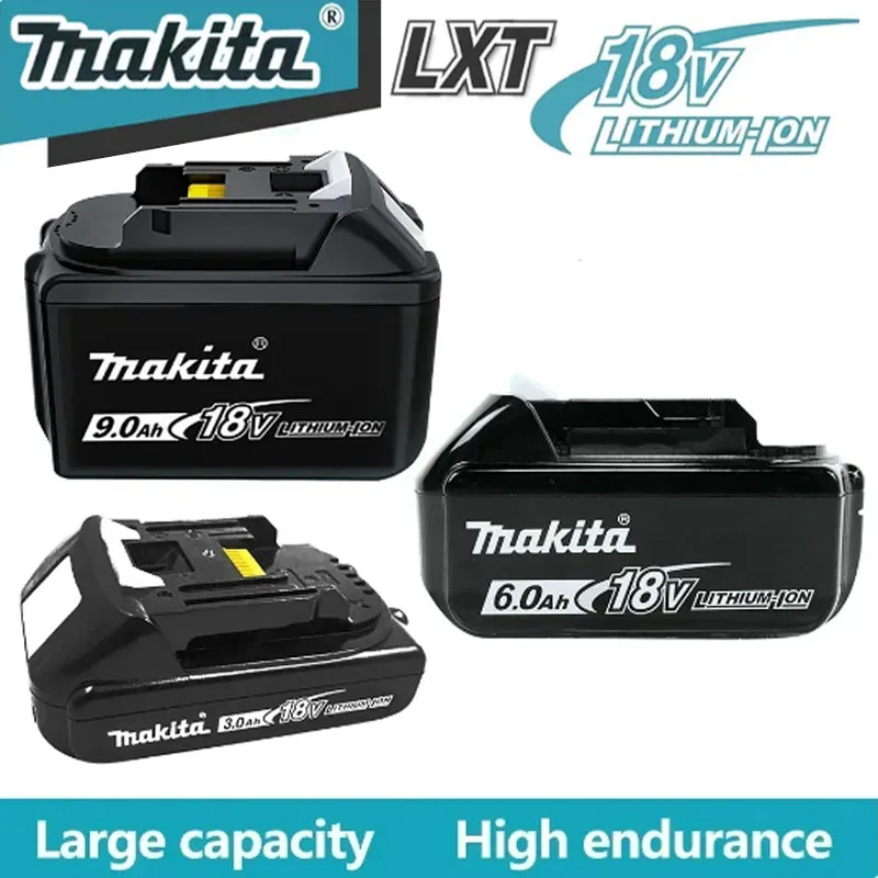 แบตเตอรี่แบบชาร์จไฟได้ Makita 18V 9.0AH ของแท้สำหรับ Makita BL1830 BL1830B BL1840 BL1840B BL1850แบตเตอรี่เครื่องมือไฟฟ้า BL1850B