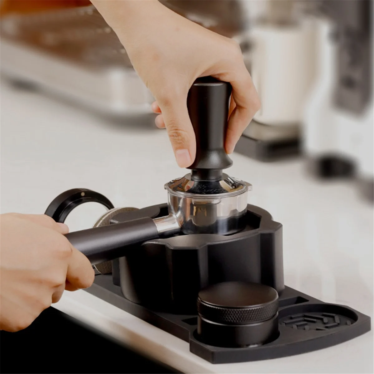 Espresso Tamper Station Base 51/54/58mm Universal Silicone Handle Dispenser Powder Dispenser Needle Seat Support A-A70Z