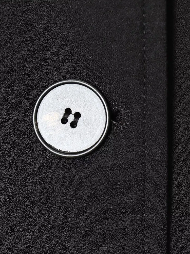 NLZGMSJ الوقوف طوق المرأة سترة معطف 2025 الخريف مزدوجة الصدر فضفاضة الإناث طويلة الأكمام سترة عالية الشارع معطف قصير غير رسمي #4