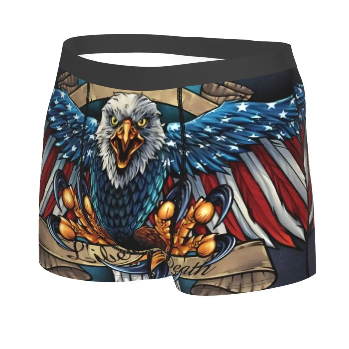 US Flag Wings Eagle Boxer Shorts Men 3D Printed Male Soft American Flag Underwear Panties Briefs