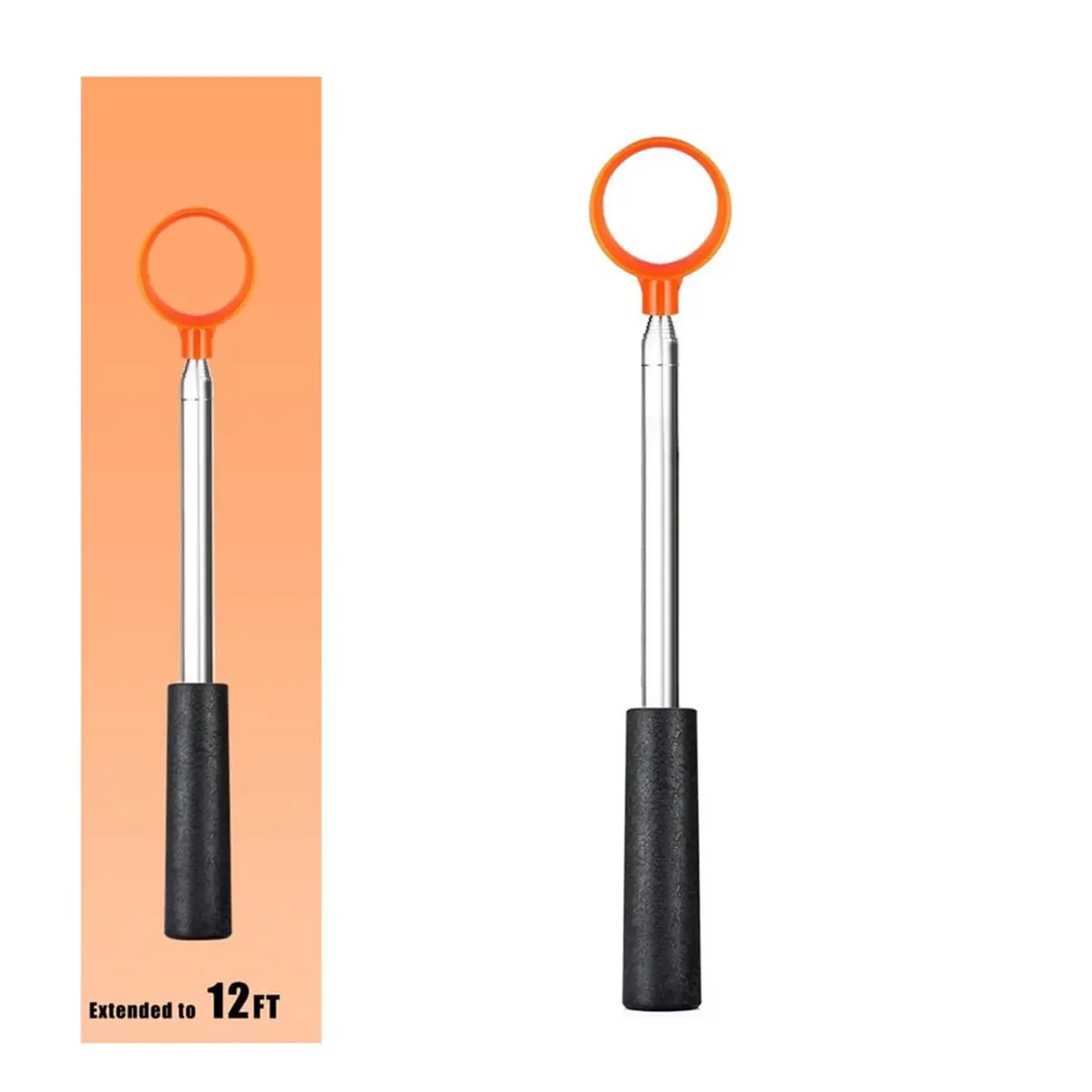 (AD12) Golf Ball Retriever Telescopic for Water,12FtStainless Steel Golf Ball Retriever, Professional Golf Ball Retriever