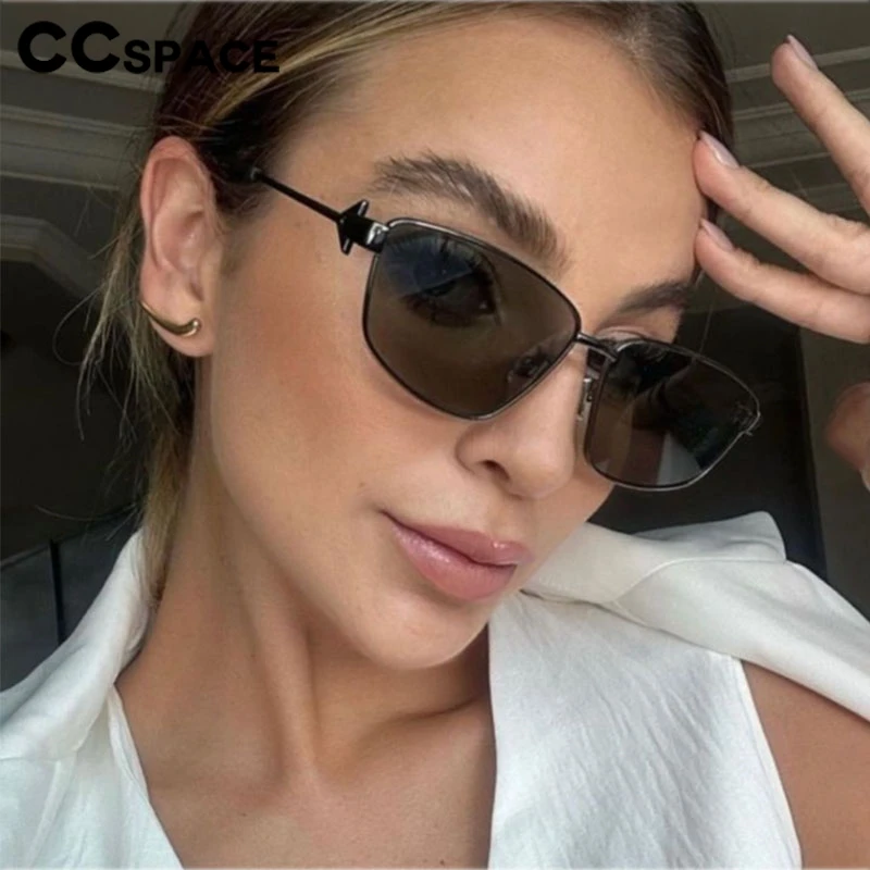 New In Triangle Cat Eye Sunglasses Fashion Luxury Female Metal Sunscreen Suneyeglass PARTY Sand Perform Gafas De Sol 300459