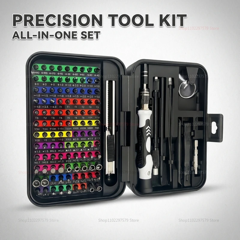 132 in 1 Precision Screwdriver Set Magnetic Phillips Torx Bits for Electronics iPhone PC Watch DIY Repair Tools Household  Kit