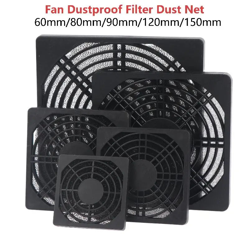 Hochdichtes Staubfilternetz für Lüfter, wiederverwendbare Abdeckung 60mm bis 150mm für Netzteilkühllüfter – Detail 3
