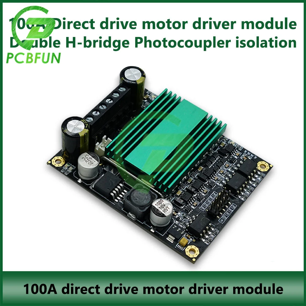 DC 12V-48V 100A DC Motor Drive Module High Power Dual Channel H-bridge Optocoupler Isolation