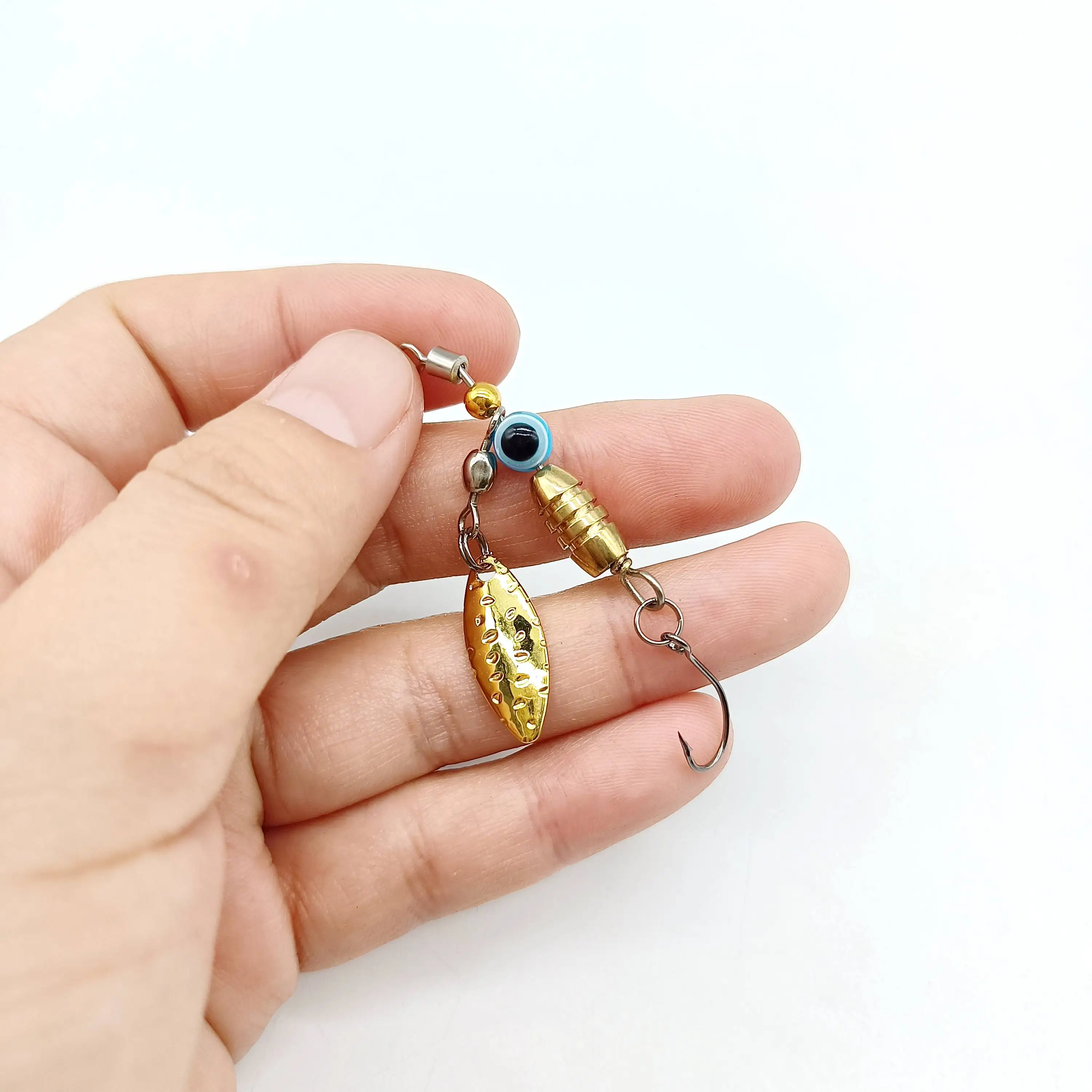 DUODUOYU 1PCS Spinner Löffel Metall Angeln Locken 3,5g/5g Pailletten Löffel Köder für Bass Forelle Barsch hecht Rotierenden Angelgerät – Detail 6