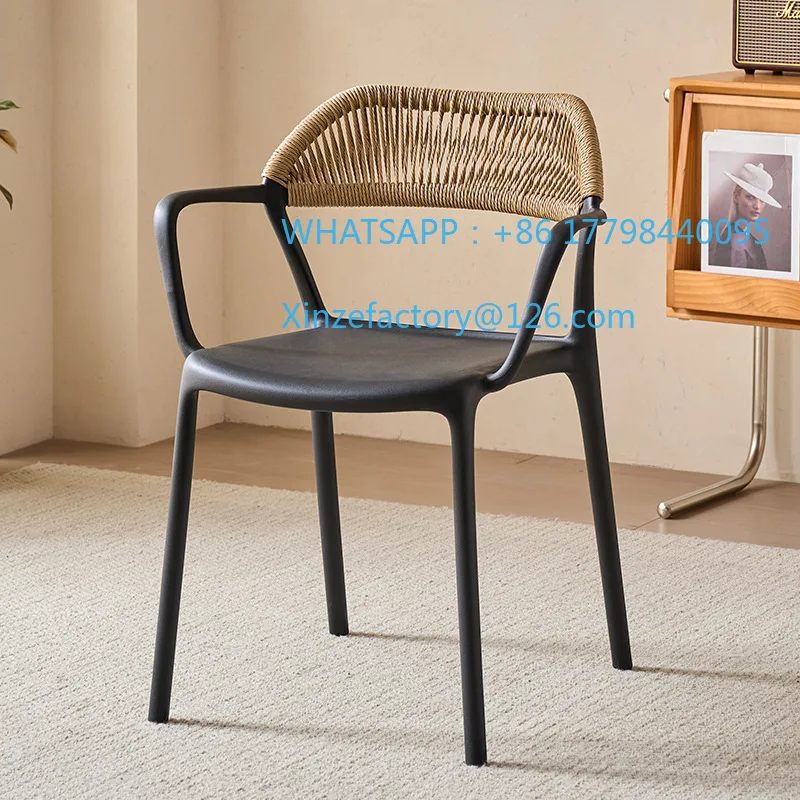 Sedia da esterno, balcone, sedia in corda per il tempo libero, cortile, sedia da pranzo, hotel all'aperto, terrazza, corda da cortile in corda