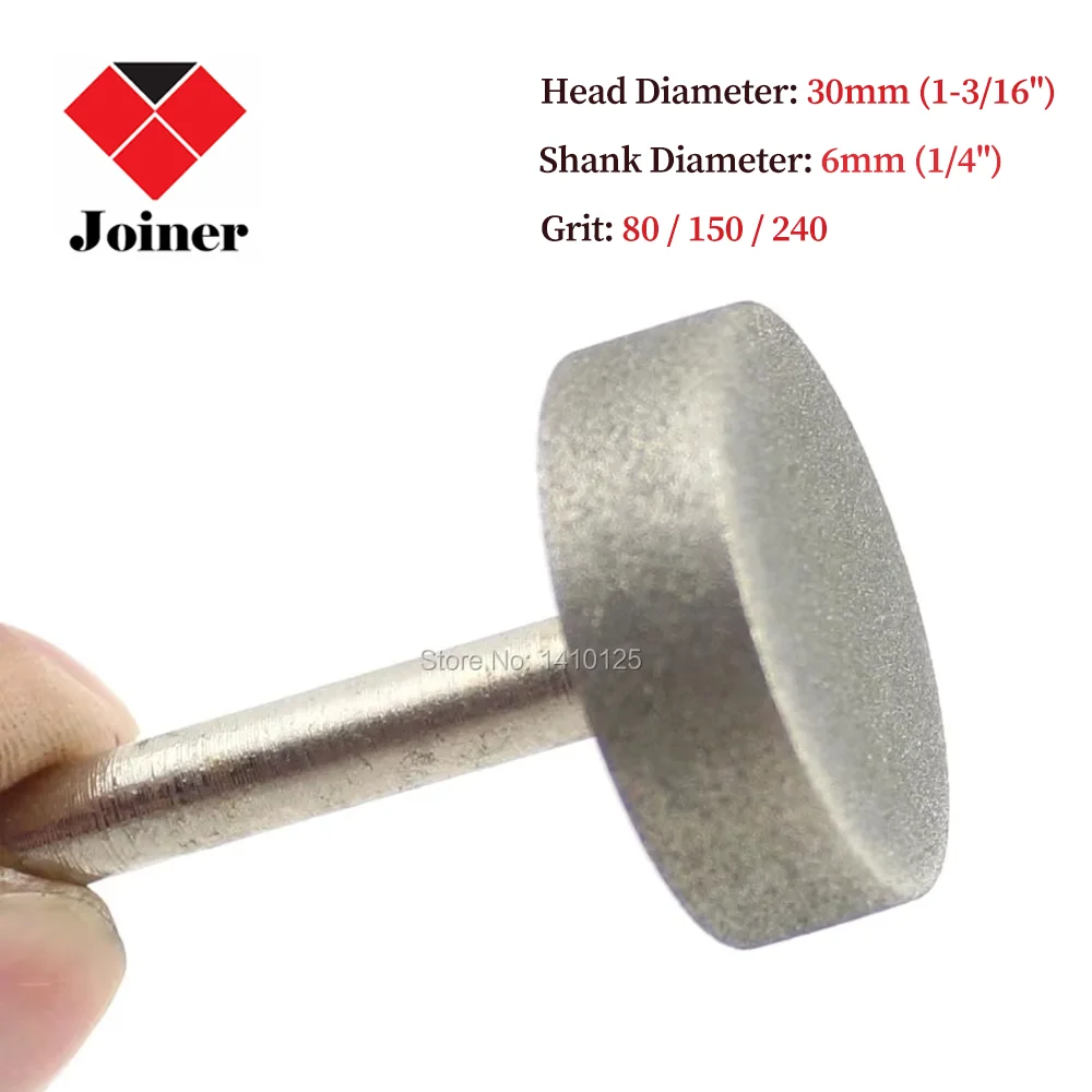 

Алмазная шлифовальная головка, 30 мм, цилиндрические монтируемые точки с цилиндрическим покрытием 1-3/16 дюйма, цилиндрические биты, зернистость 80, 150, 240, искусственный камень