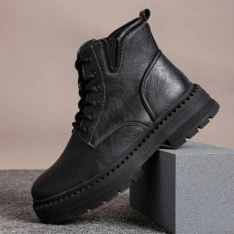 

Men's Retro Autumn/Winter Boots Thick soled height increasing style Work Business Office Outdoor high-quality fashion shoes