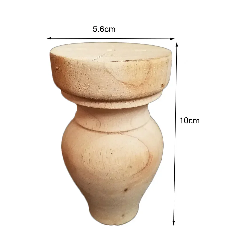 1PC 10cm Furniture Legs Bed Column Cabinet Rectangular Staircase Woodcarving Cylindrical Furniture Decal Wood Carved Applique
