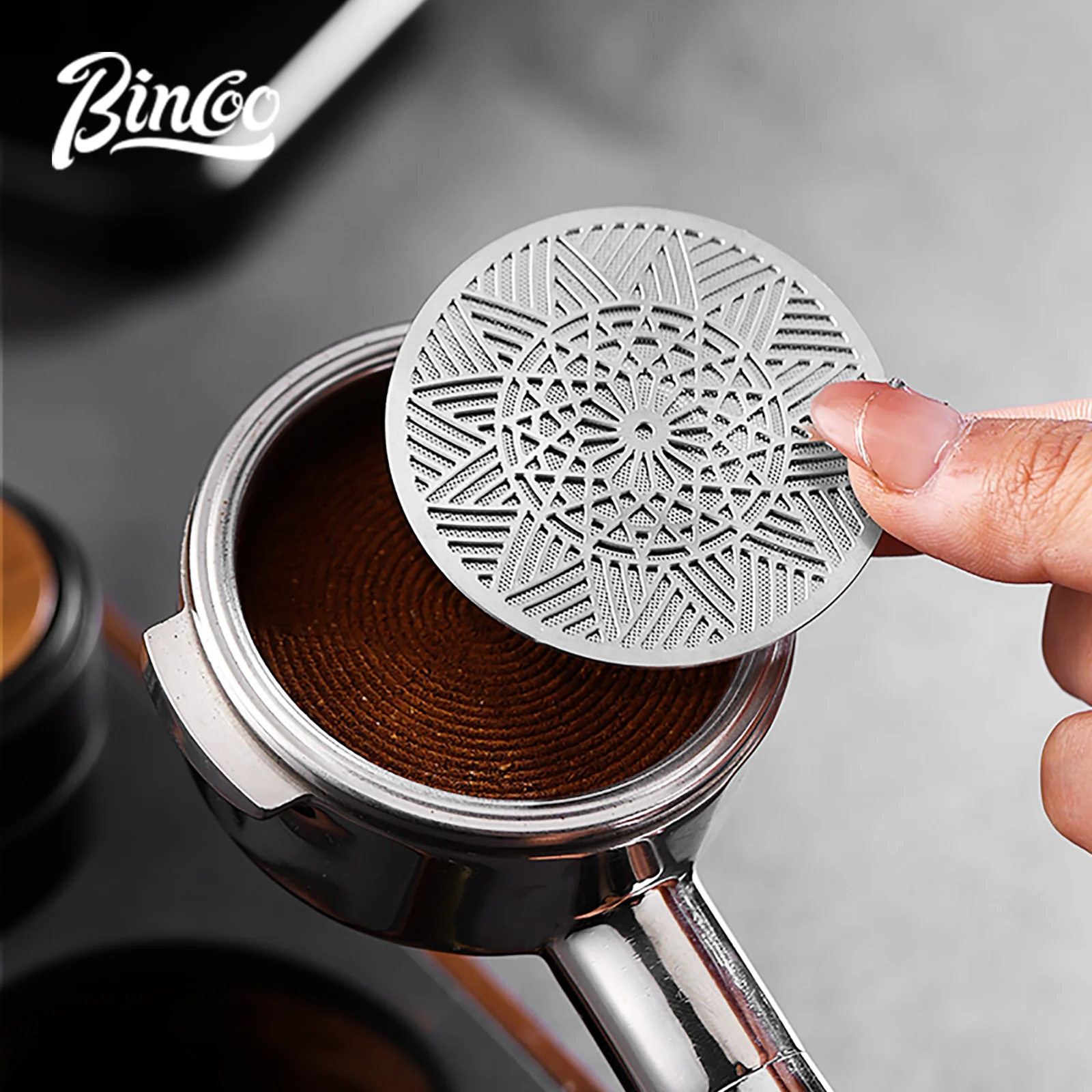 Bincoo 51mm/58mm Sintered Mesh Dispersion Plate - Stainless Steel Secondary Shower Screen for Portafilter, Promotes Even Extract