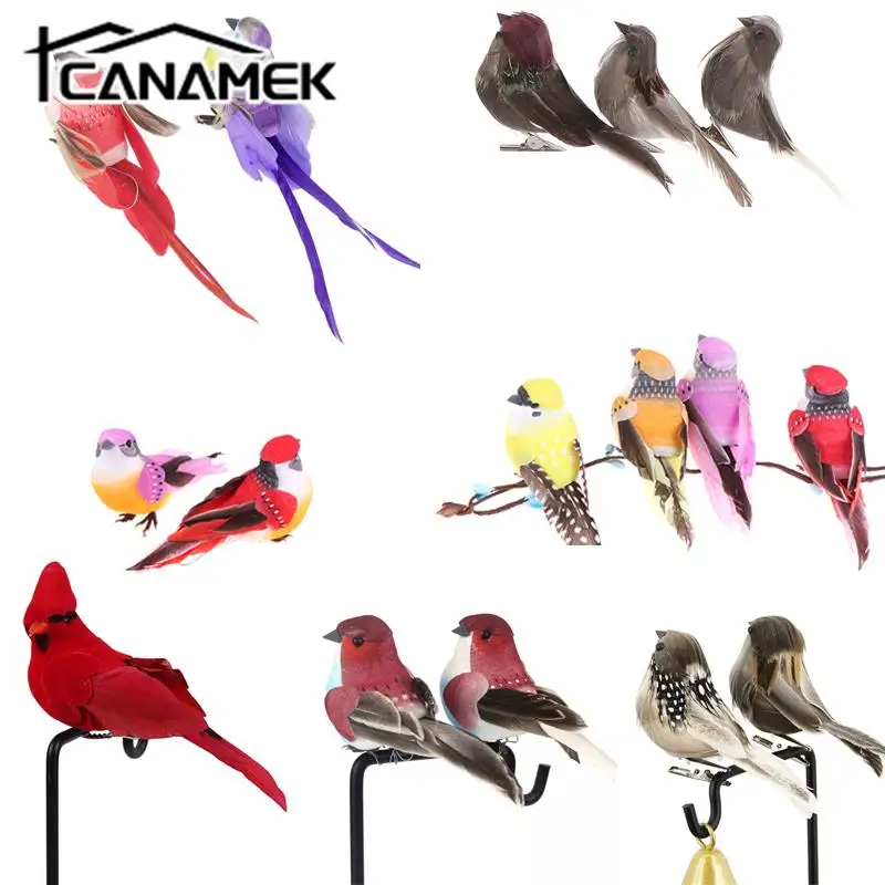 1pc Fake Craft Birds Artificial Foam Feathers Mini Bird,Decoration Mariage Table,Birthday Party Decorations Kids,Wedding