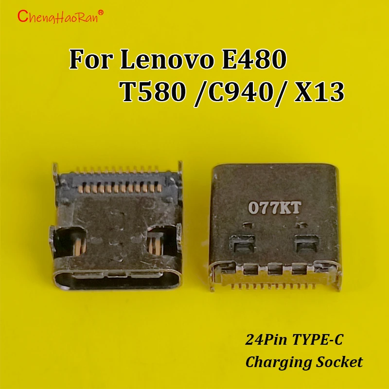 

ChengHaoRan 2-10 шт. 24-контактный разъем TYPE-C для зарядки ноутбука Lenovo IBM E480 T580 C940 X13 серии зарядная вилка