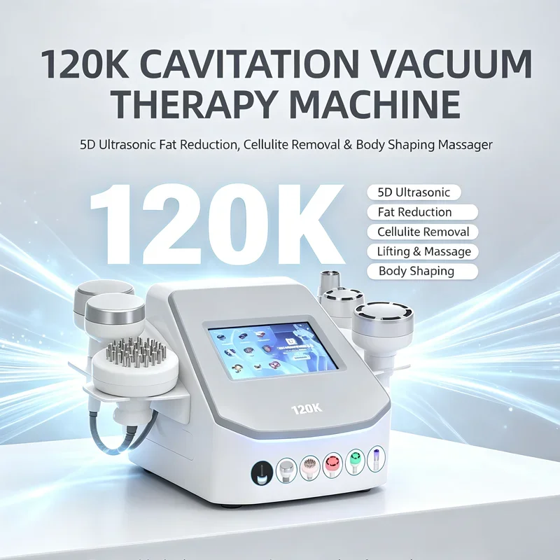120K Cavitation Vaccum Therapy Machine 5D Ultrasonic   Burning Cellulite Removal Body Slimming Shape Firming Lifting Massager