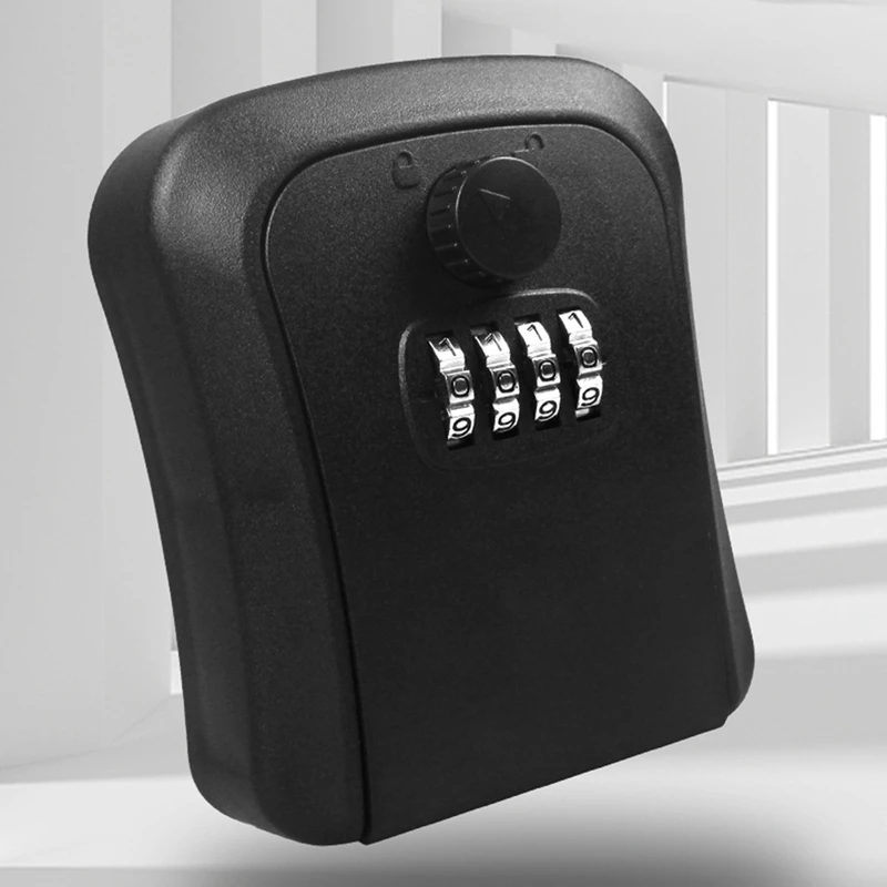 Hot-2X Schlüssels chloss kasten, an der Wand montierter Schlüssel kasten aus Zink legierung, wetterfester 4-stelliger Kombinationsschlüssel-Aufbewahrung kasten