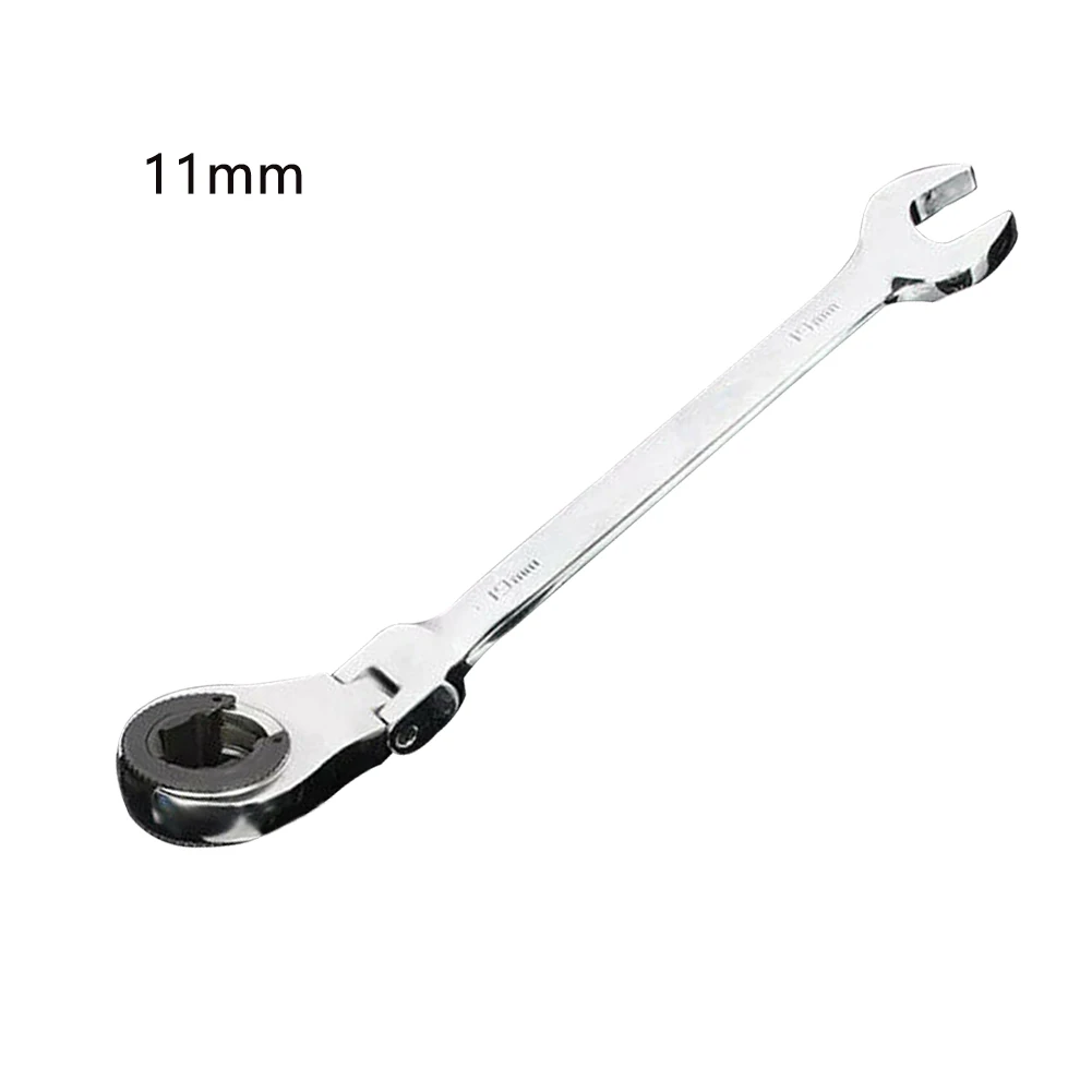 

Mirror Polishing Adjustable Quick Release With Flexible Head Ratchet Wrench Tubing Maintainence Handheld Spanner Repair Tool