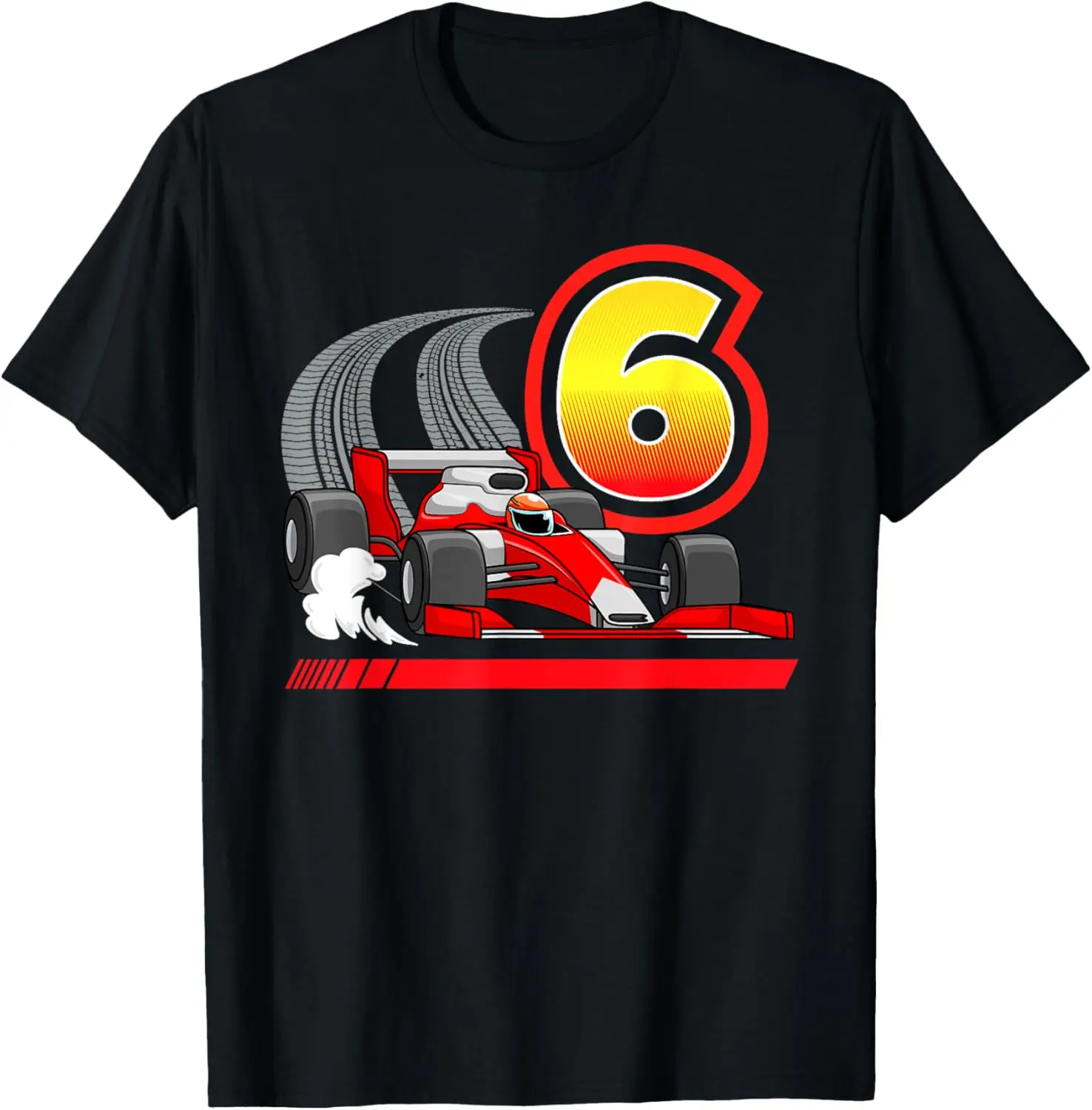 

Футболка для 6-летнего мальчика Formula Race Car на 6-й день рождения