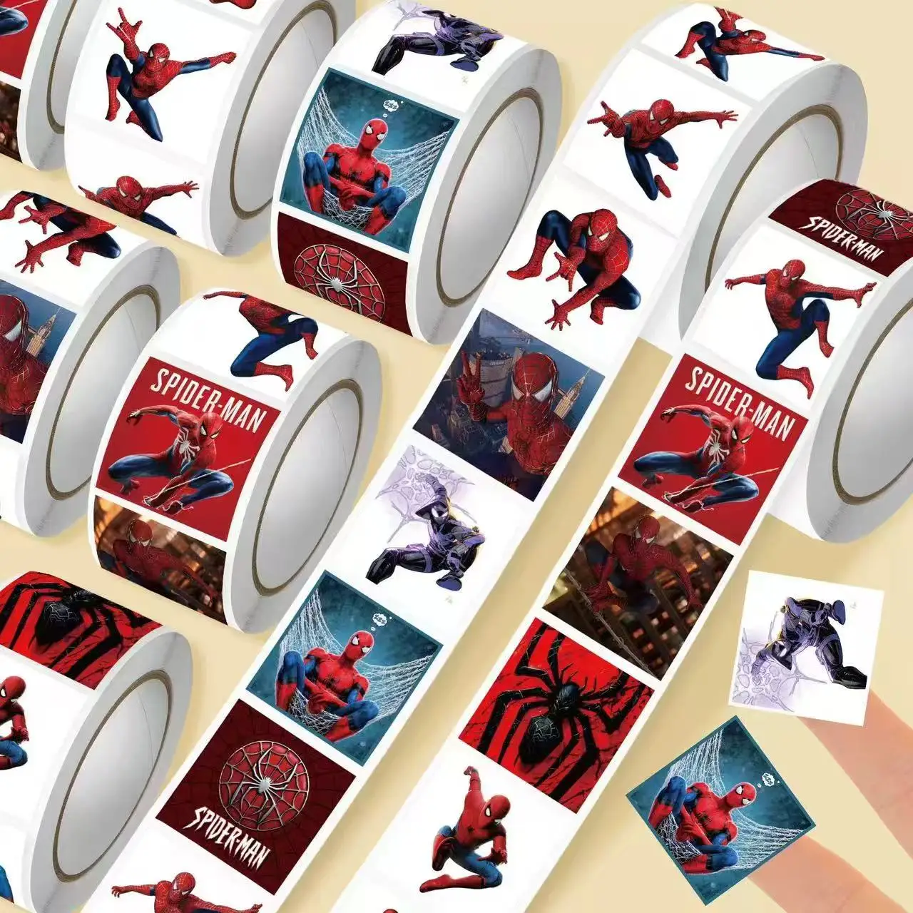Paquete de pegatinas de Spider-Man de 14 patrones, 500 Uds., calcomanías de vinilo de superhéroe de Marvel, ordenadores portátiles, teléfonos, manualidades DIY
