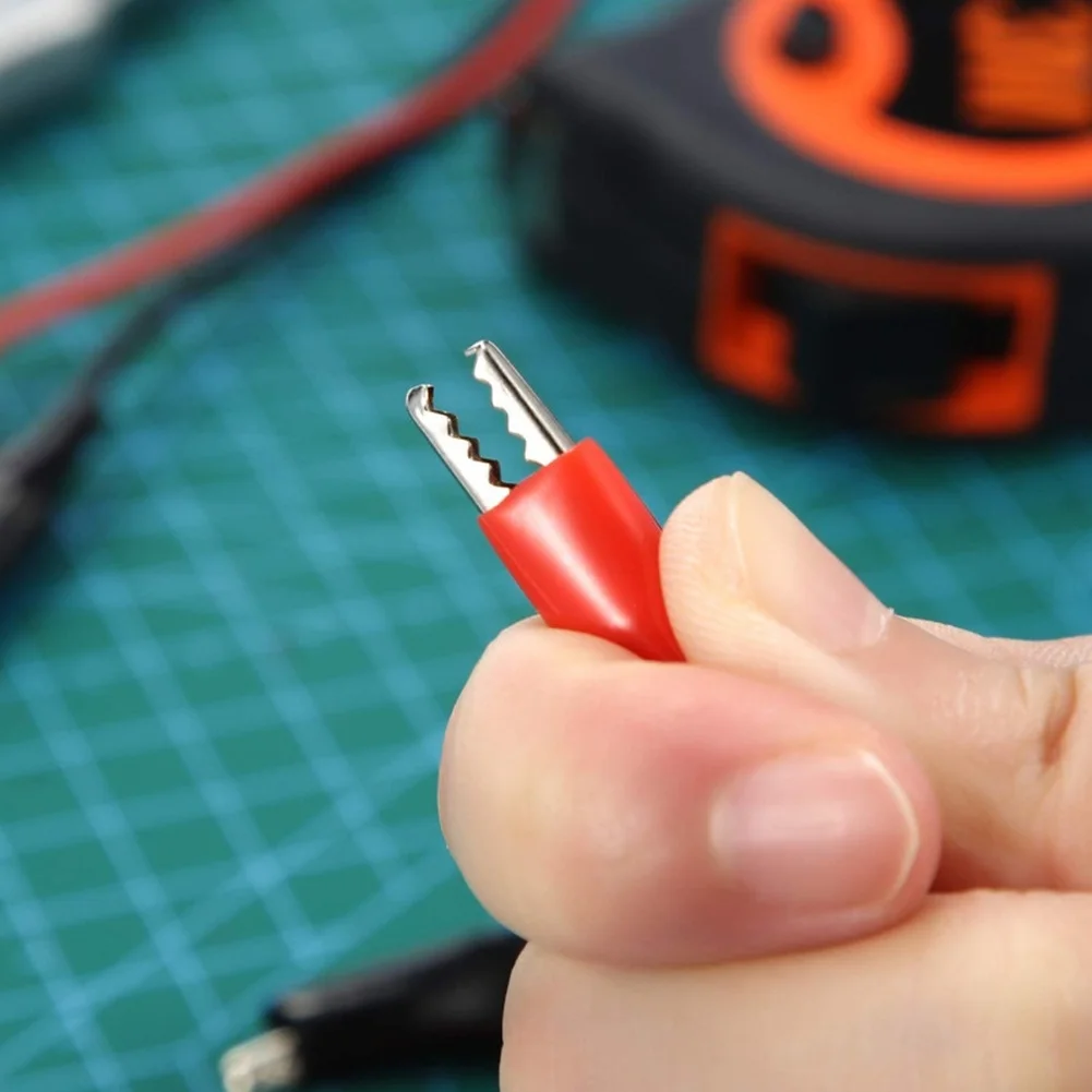 4 قطعة موصل خط الاختبار الثقيلة ل التمساح كليب اختبار موصلات الجهد العالي تيار كبير لأدوات إصلاح السيارات