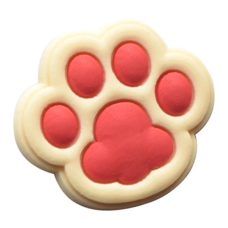 1-21pcs การ์ตูนสัตว์สุนัข Cat PAW Footprints PVC รองเท้า Charms ตกแต่งรองเท้าหัวเข็มขัดรองเท้าแตะรองเท้าวันหยุดปัจจุบัน