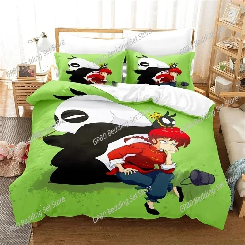 3D Printed Anime Ranma 3D NEW Duvet Cover Pillowcase Bedding Set Adult Boy Girl Bedroom Decoration Children Single Double Large