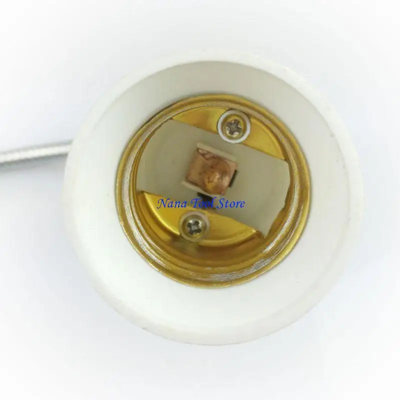 31GJ EU Plug Bulb Holder Converter E27 Plug in Light Socket Adapter with On/Off