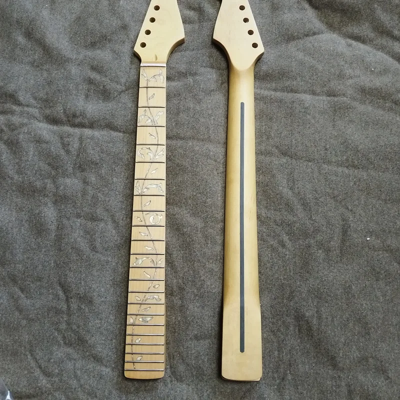 

Maple neck Maple fretboard Electric Guitar Neck Inlay White Tree Of Lifes Matte Paint Wholesale Guitar Accessories Parts