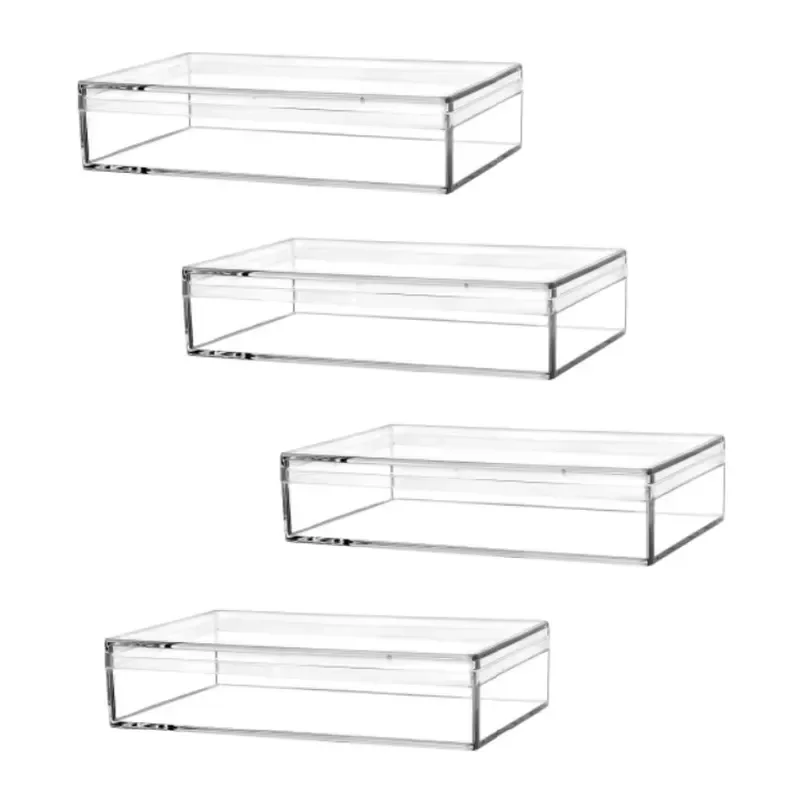 Custom Square Acrylic Domino Set with Clear Storage Case Unique April Fools Prank Gift for Home Decoration and Party Supplies