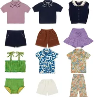Toddler Girl Clothes MP Brand New Summer Kids Knitted T-Shirts + Pants Cute Dress Baby Outfit Set Toddler Boys Outwear Tops Tees