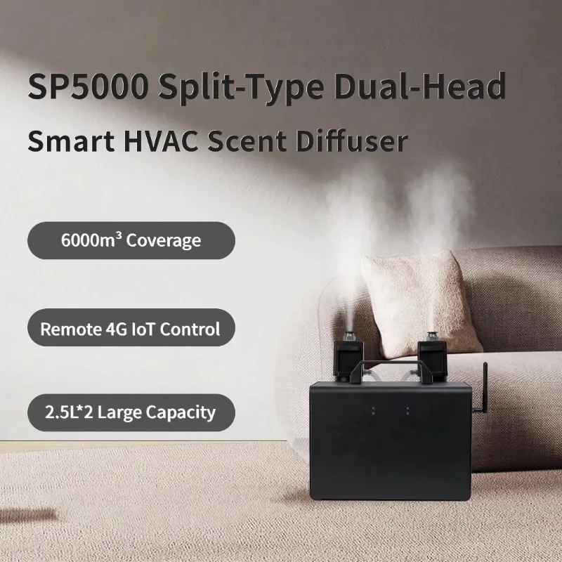 Commercial Hotel Lobby Mall Large Space HVAC Smart 4G IOT Cold Air Scent Machine Fragrance Oil Automatic Metal Aroma Diffuser
