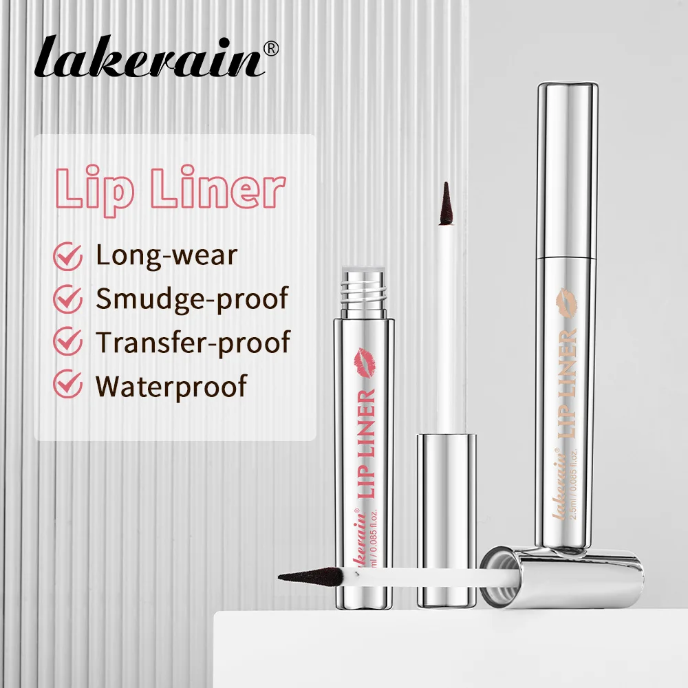 Lakerain Lip Liner Długotrwały kolor do ust Wodoodporny, nieprzywierający do kubka, odporny na rozmazywanie, nawilżający ołówek do konturowania ust dla kobiet