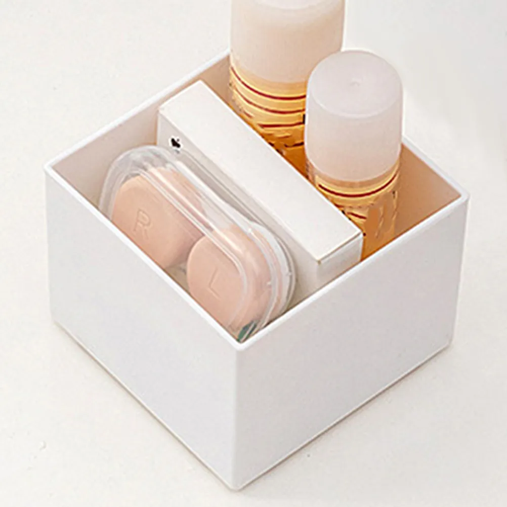 2Pcs Stylish Memo Pad Holder Compact Notepad Storage Box Desktop Organizer for Office Desk Decor Multi Function Paper Clip Pen