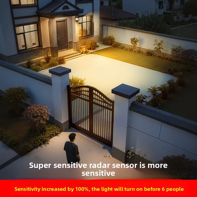 أضواء الشمسية في الهواء الطلق مع 3 طرق محس حركة السوبر مشرق الجدار مصباح IP65 مقاوم للماء ضوء الشارع لحديقة ساحة مسار المرآب