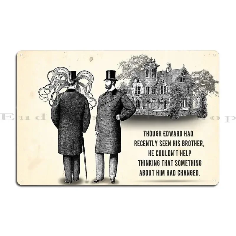 

Металлическая табличка Cthulhu Pathos: Декор для вечеринок и клубов, настенные украшения, дизайн для баров, жестяная вывеска-постер