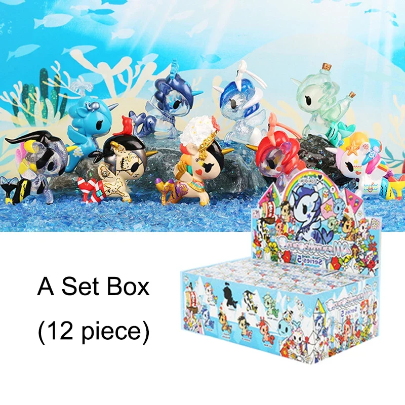 Blind Box Tokidoki Mermaid Season 5 Series Series Anime Guess Bag Original Action Figure Cartoon Model Gift Toys Collection