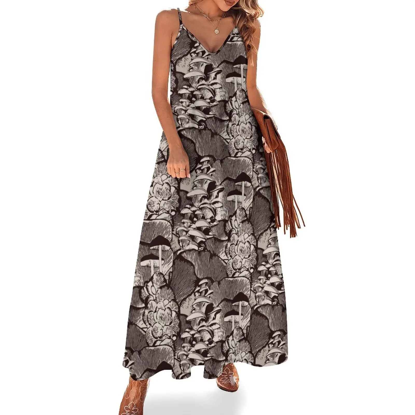 

Fantastic Fungi repeating pattern Sleeveless Dress bandage dress party dresses women sensual sexy dress for women